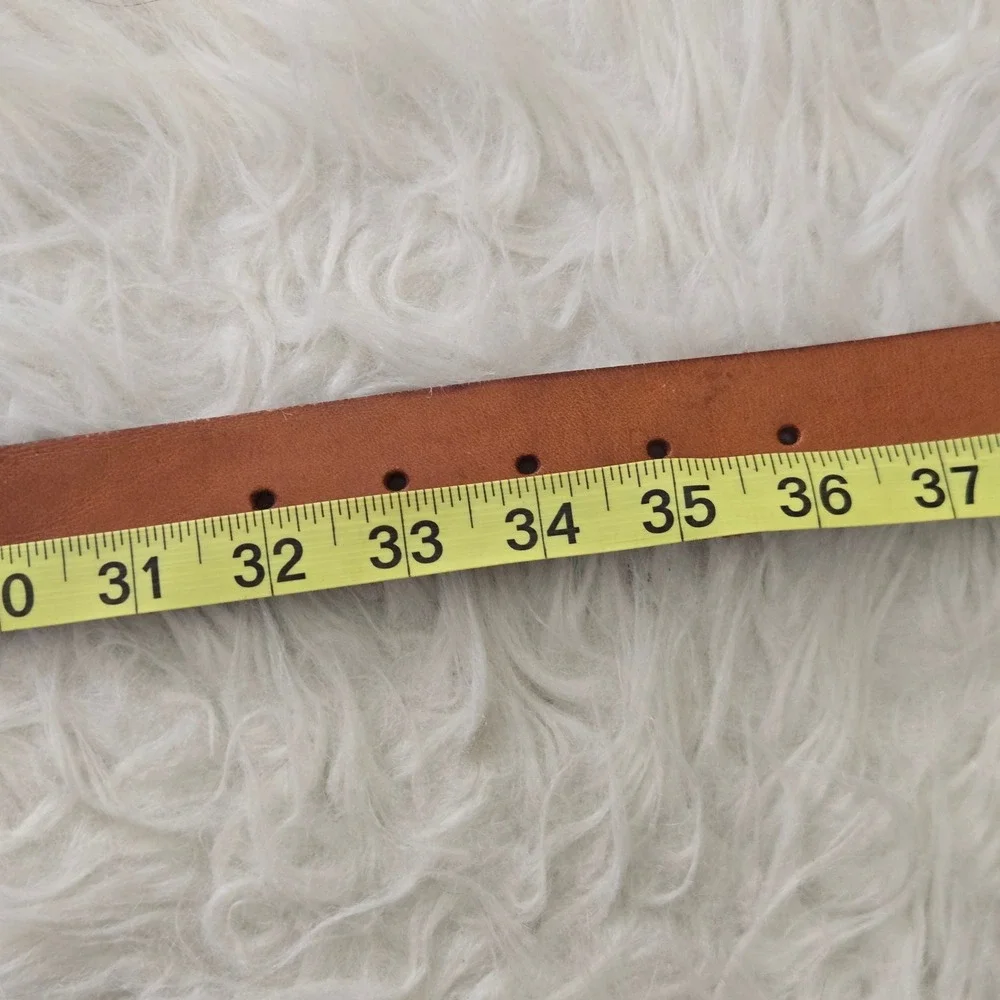 Gap Woens Brown Leather Belt Made in Italy Roller Buckle Size Medium 46295-01-1